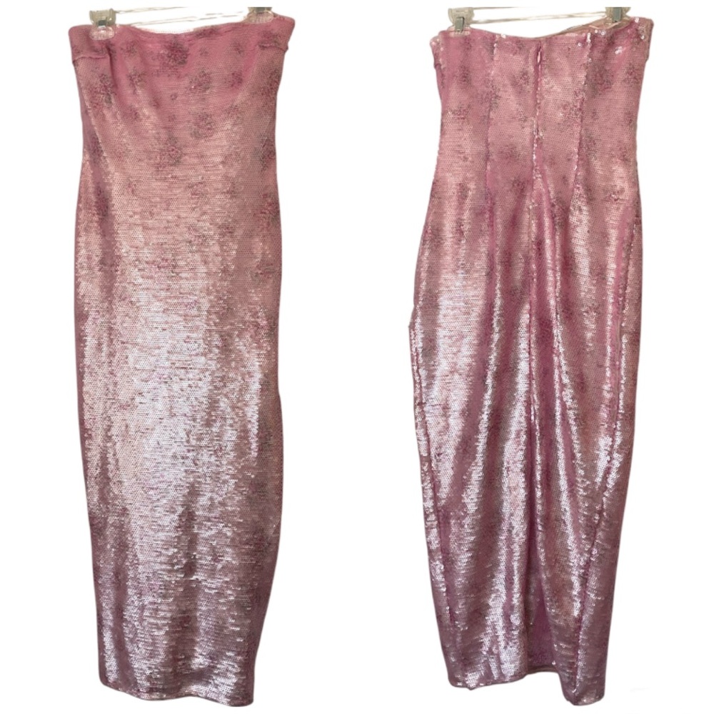 Loveshack Fancy Stacia Pink Floral Sequin Dress Size 4 Coquette Glam - Picture 4 of 11